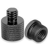ChromLives Microphone Stand Adapter 3/8 Female to 5/8 Male Adapter and 5/8 Female to 3/8 Male Thr...
