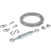HILLMASTER Durable Anti-Sag Gate Kits for Wooden Fence, Gate Support Cable Kit in Zinc, Anti-Sagg...