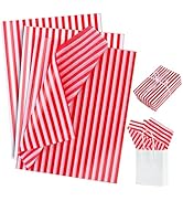 BEISHIDA Red Pin Stripe Tissue Paper Bulk,Wrapping Tissue Paper for Gift Bags, 14 x 20 Inch Gift ...