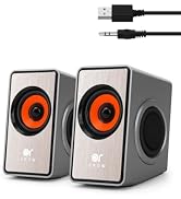 OROW Computer Speaker, 12W Desktop Speaker with Volume Control, 3.5mm Speaker, USB Powered, Dual ...