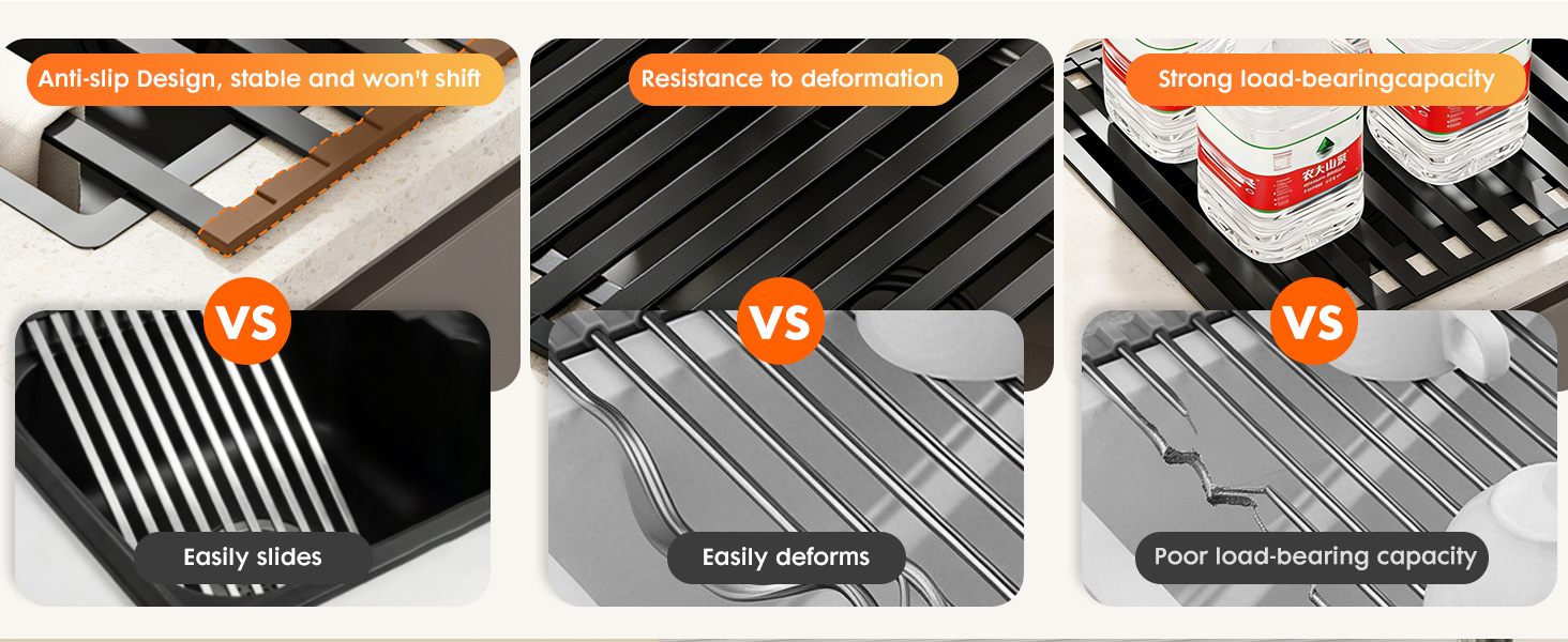 over sink dish drying rack cover for counter space kitchen roll up foldable mat drainer silicone