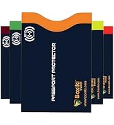 RFID Blocking Passport Sleeves (5-PCS) – Color-Coded Travel Organizers for Identity Theft Prevent...