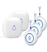 Wireless Caregiver Pager, Medical Alert Systems with 3 Call Buttons and 2 Receivers for Seniors/E...