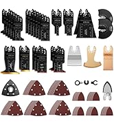 KELIN 118 PCS Multitool Blade Kits Cutting and Sandpaper Oscillating Tool Accessories Universal O...