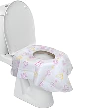 Floral Butterfly Potty Shields Toilet Seat Covers Disposable on Toilet Pink and Yellow
