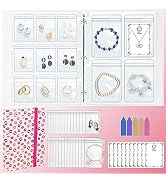 17Dec Large Transparent Jewelry Storage Book Organizer with 300 Pockets and 50 Jewelry Pouches,Tr...