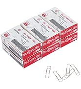 PAPERPAL #1 Nonskid Paper Clips, 600 Medium Paper Clips (6 Boxes of 100 Each), Paperclips for Off...