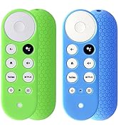 2pcs Remote Cover (Glow in The Dark) Compatible with 2020 Chromecast with Google TV Voice Remote,...