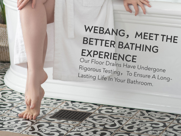 black square shower drain