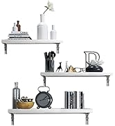 evron Floating Shelves Wall Mounted Set, Water Proof Wall Shelves for Living Room, Dining Room, B...