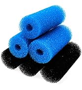 Xiaoyztan 6Pcs 6.0 x 2.5 Inch Aquarium Pre-Filter Sponges Foam Filter Cartridges with 0.8" Hole D...