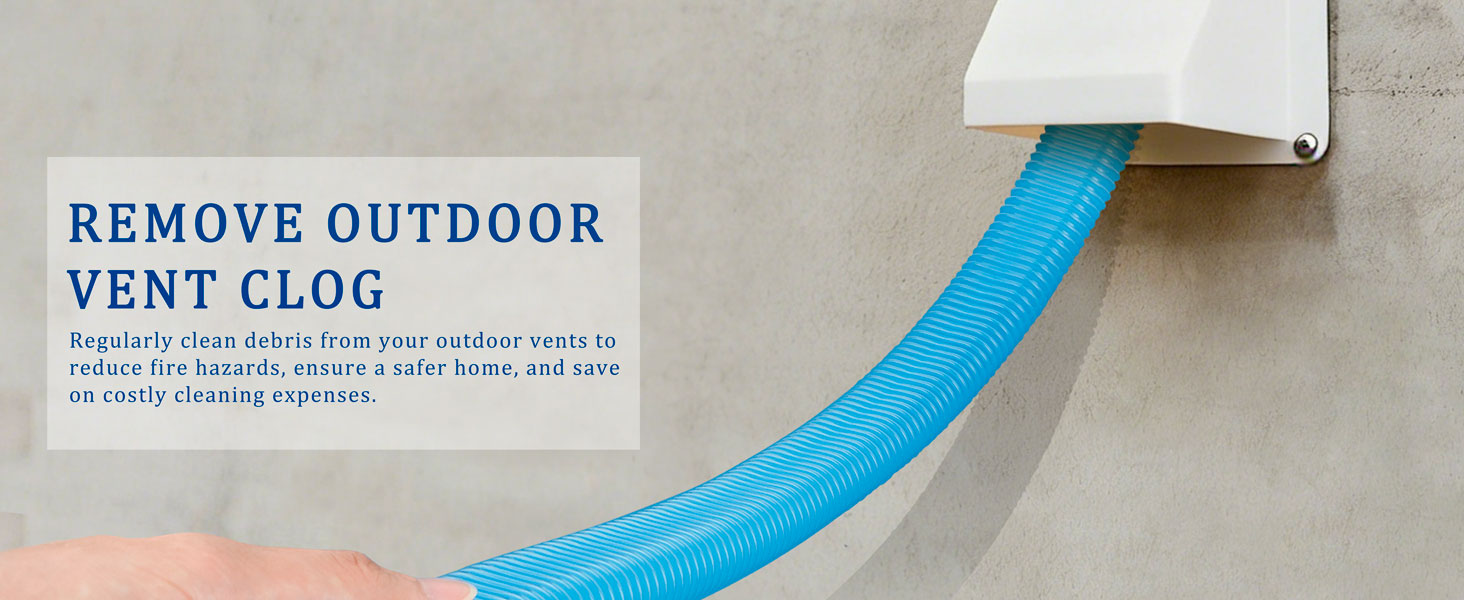 Dryer Vent Cleaner Kit with Dryer Vacuum Hose Attachment