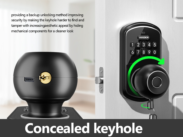 fingerprint door knob for bedroom