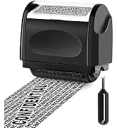 Identity Theft Protection Roller Stamp, 1 Refill Ink - Confidential Roller Stamp for Identity Pro...