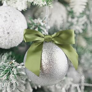 green satin ribbon bows