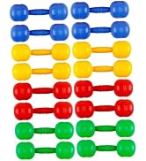 Toyvian Children's Dumbbells Set of 8 Pairs Interactive Hand Weights for Kids Colorful Foam Dumbb...