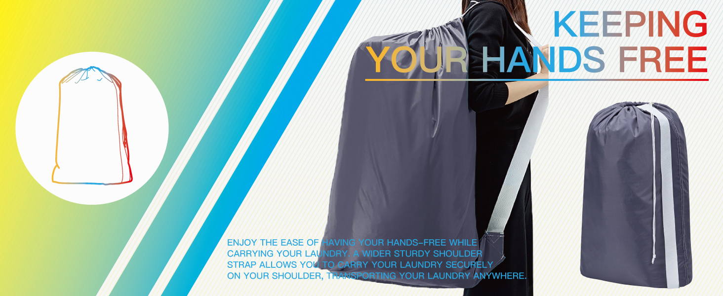 laundry bag with strap