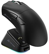 ATTACK SHARK V3 PRO Wireless Ultralight 62g Esports Gaming Mouse-Black | RGB Magnetic Charging Do...