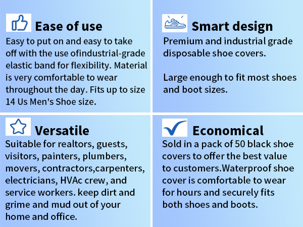 Disposable Shoe Covers Non-Slip X-Large