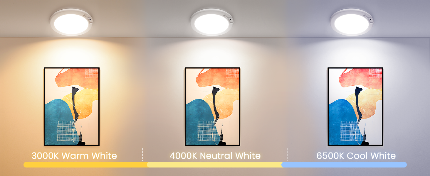 3 color temperatures warm white neutral white cool white led light