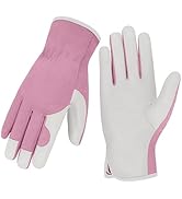 KKOYING Gardening Gloves, Garden Gloves for Women and Men, Thorn Proof Durable Leather Work Garde...