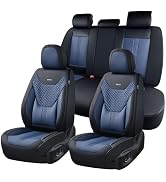 Coverado Car Seat Covers Full Set, Front Seat Covers with Lumbar Support and Back Seat Cover Wate...
