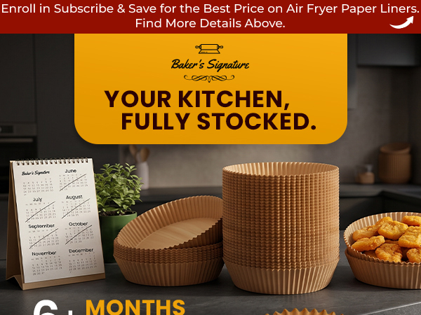 Disposable parchment paper air fryer liners designed for cleaner round basket cooking.