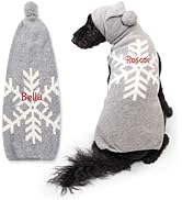 GoTags Personalized Dog Sweaters, Knit Wool Sweater Custom Embroidered with Name, Warm and Cozy W...