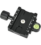 60mm Quick Release Plate QR Clamp 3/8" with 1/4" Adapter &Bubble Level Ytvariw ,Adjustable Lever ...