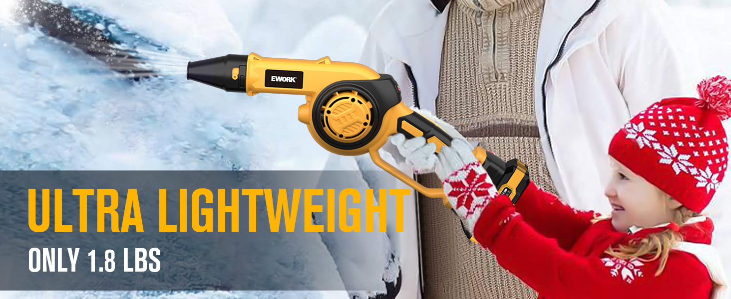 Ultra-Lightweight cordless leaf blower, Only 1.8 Lbs