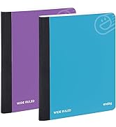 Enday Composition Notebooks Wide Ruled Paper, Hard Cover Composition Notebook, Premium Lined Comp...