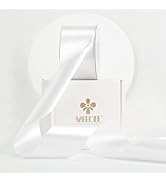 MEEDEE White Satin Ribbon 2 Inch White Ribbon Lux Satin Double Faced Ribbon by 25 Yards White Sil...