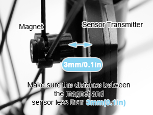 the distance between the magnet and sensor
