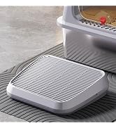 SpaceTime Elevated Cat Litter Mat for Litter Box,Trapping Litter Ramp/Steps for Floor Indoor,Wash...