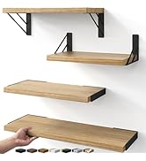BAYKA Shelves for Bedroom Decor, Floating Wall Shelf for Living Room Kitchen Storage, Wall Mounte...