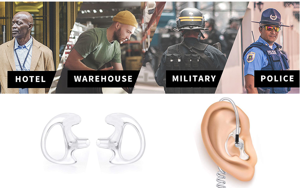 Replacement Earmold Earpiece Earbud Earplug Ear Mold for Walkie Talkie Acoustic Tube Earpiece