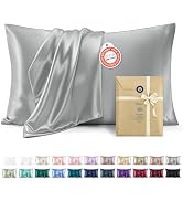 Bedsure Satin Pillowcase, Similar to Silk Pillow Cases Queen Size Set of 2, Cooling Pillow Case C...