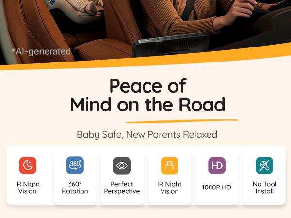 Baby Car Camera, Backseat Monitor Car Seat Mirror