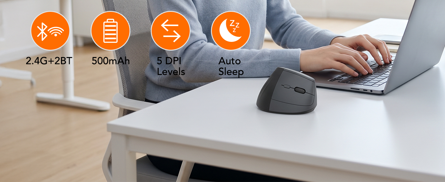 bluetooth vertical mouse