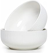 getstar Salad Bowl, 8 inch 60 oz Large Serving 2 Packs Ceramic Bowl Set, Microwave & Freezer Safe...