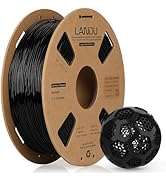 LANDU TPU 3D Printer Filament 1.75mm, High Speed 95A TPU Black Filament, 1KG Flexible 3D Filament...
