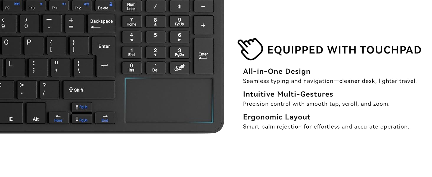 keyboard with touchpad