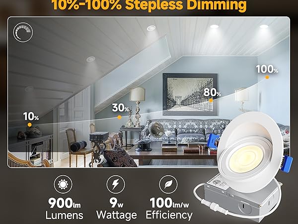 4 inch rotatable angle recessed light