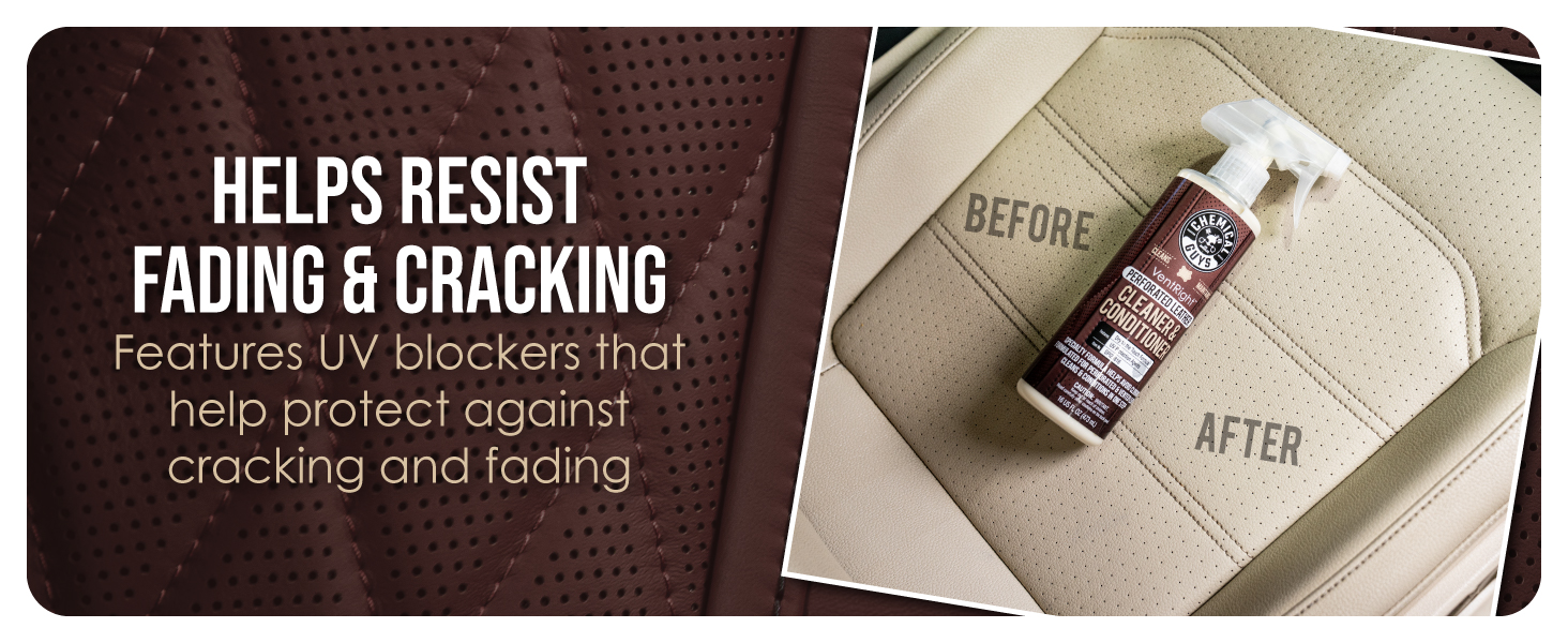 Precision cleaning spray removing oils and grime from perforated upholstery