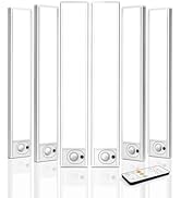 AMETHEUS 6Pack 12inch Under Cabinet Lighting, Rechargeable Motion Sensor Light Wireless Indoor, D...