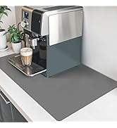 Coffee Mat Hide Stain Rubber Backed Absorbent Cuttable Dish Drying Mat for Kitchen Counter, 12