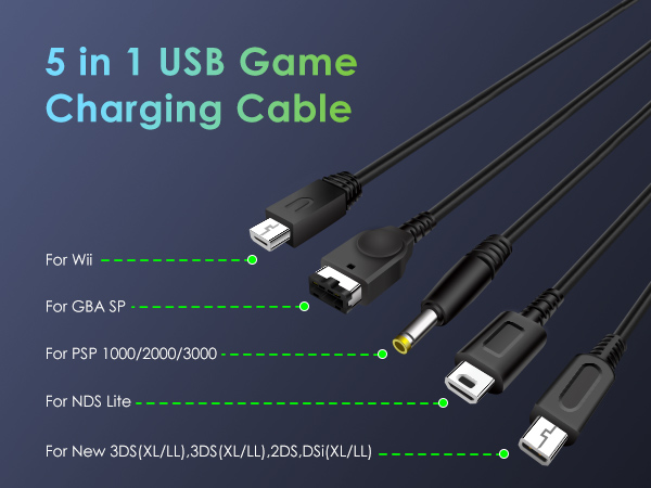 5 in 1 USB Charger Cable