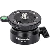 Koolehaoda Tripod Leveling Base, Aluminum Half Ball 15° with Bubble Level | Camera Leveler with 1...