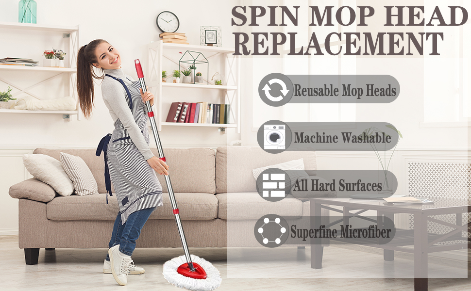spin mop replacement head