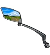 BriskMore 2022 New Handlebar Bike Mirror, Scratch Resistant Glass Lens, Ajustable And Rotatable S...